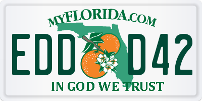 FL license plate EDDD42
