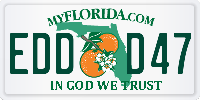 FL license plate EDDD47
