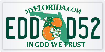 FL license plate EDDD52