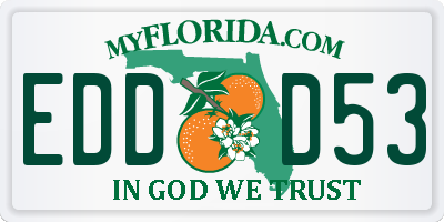 FL license plate EDDD53