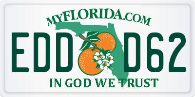 FL license plate EDDD62
