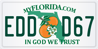 FL license plate EDDD67