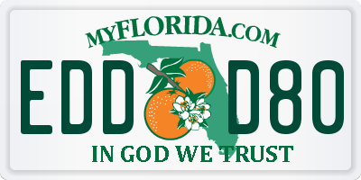 FL license plate EDDD80