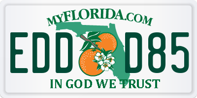 FL license plate EDDD85