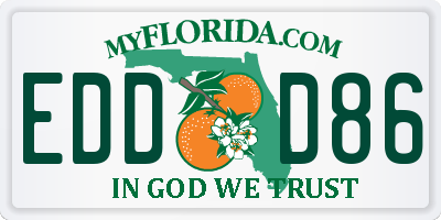 FL license plate EDDD86