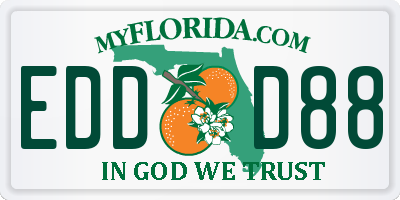 FL license plate EDDD88