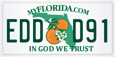 FL license plate EDDD91