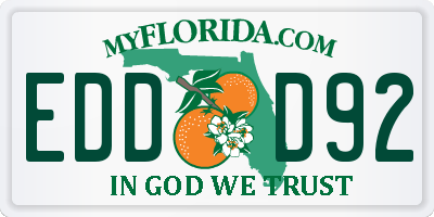 FL license plate EDDD92