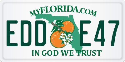 FL license plate EDDE47