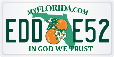 FL license plate EDDE52