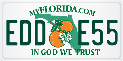 FL license plate EDDE55