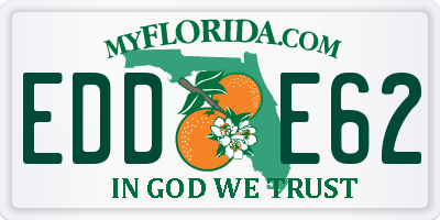 FL license plate EDDE62