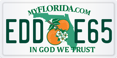 FL license plate EDDE65