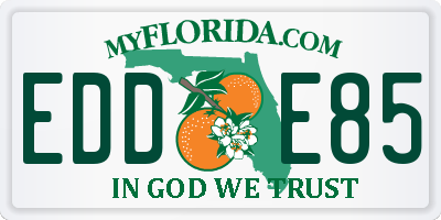 FL license plate EDDE85