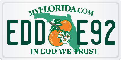 FL license plate EDDE92
