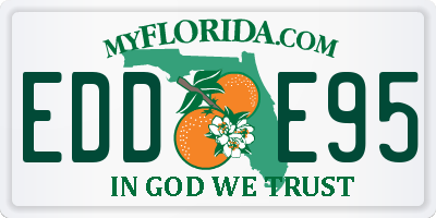 FL license plate EDDE95