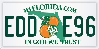FL license plate EDDE96