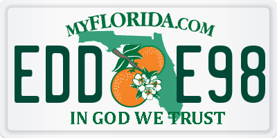 FL license plate EDDE98