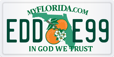 FL license plate EDDE99