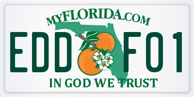 FL license plate EDDF01