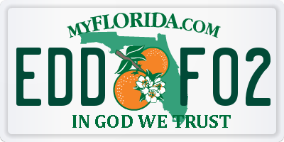 FL license plate EDDF02