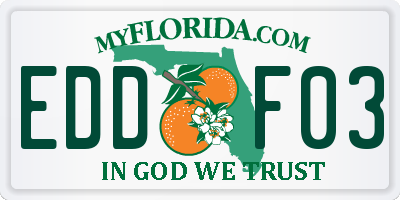 FL license plate EDDF03