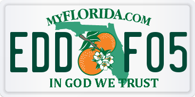 FL license plate EDDF05