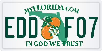 FL license plate EDDF07