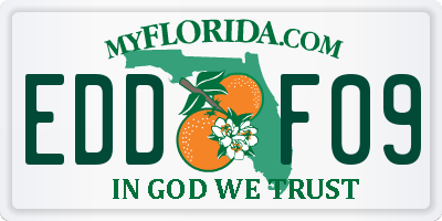 FL license plate EDDF09