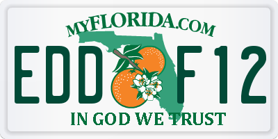 FL license plate EDDF12