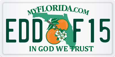 FL license plate EDDF15