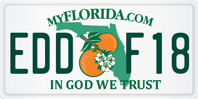 FL license plate EDDF18