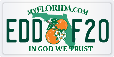 FL license plate EDDF20