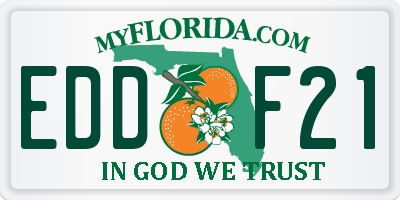 FL license plate EDDF21