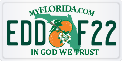 FL license plate EDDF22