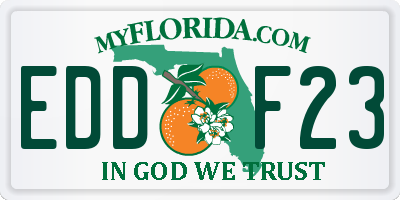 FL license plate EDDF23