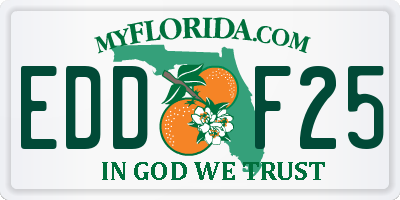 FL license plate EDDF25