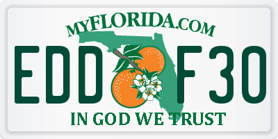 FL license plate EDDF30