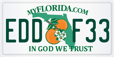 FL license plate EDDF33