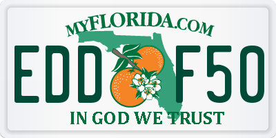 FL license plate EDDF50