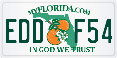 FL license plate EDDF54