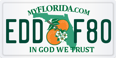 FL license plate EDDF80