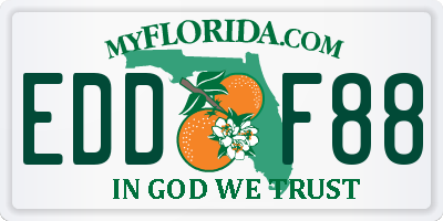 FL license plate EDDF88