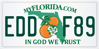 FL license plate EDDF89