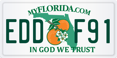 FL license plate EDDF91