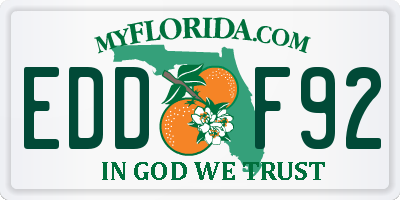 FL license plate EDDF92