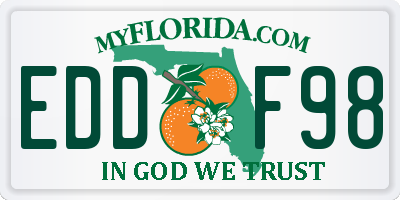 FL license plate EDDF98