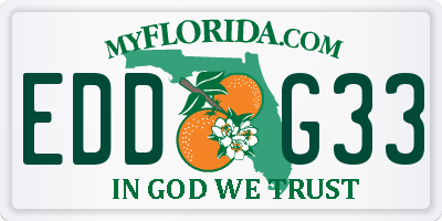 FL license plate EDDG33