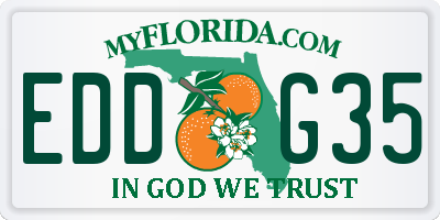 FL license plate EDDG35