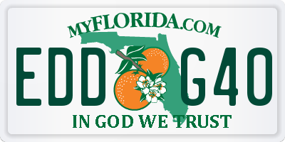 FL license plate EDDG40
